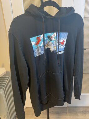 Converse Chuck Taylor All Star Hoodie Comic Graphic Pullover Sweatshirt Men's S